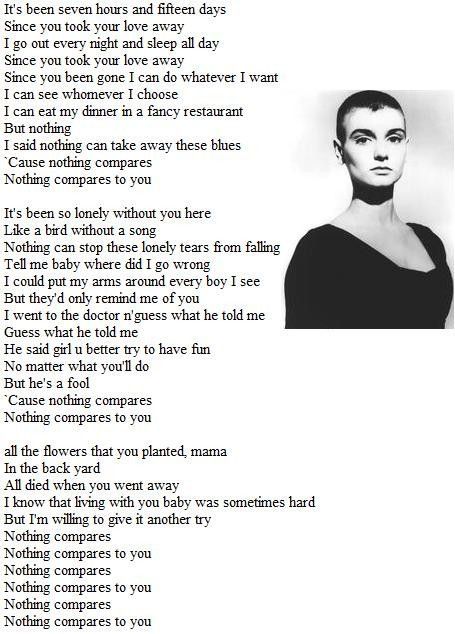 Nothing Compares U By Sinead O Connor